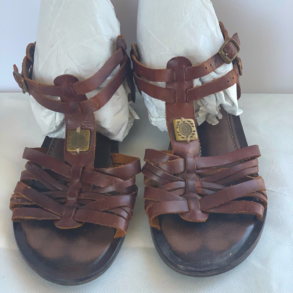 Naturalizer Gladiator Leather Sandals 8W in Good Condition